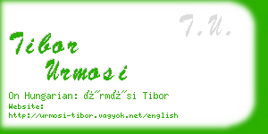 tibor urmosi business card